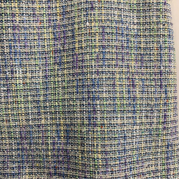 NWT City Vibe Flat Strap Denim and Plaid Short Sheath Dress, size 9 - Picture 7 of 14